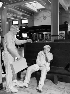 Waiting for the train