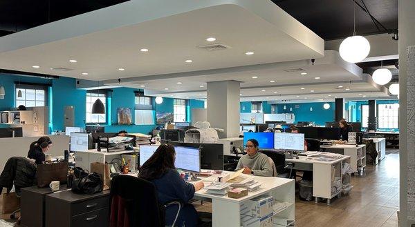 Our open concept office