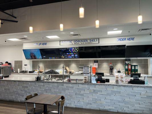 Clean new serving area.