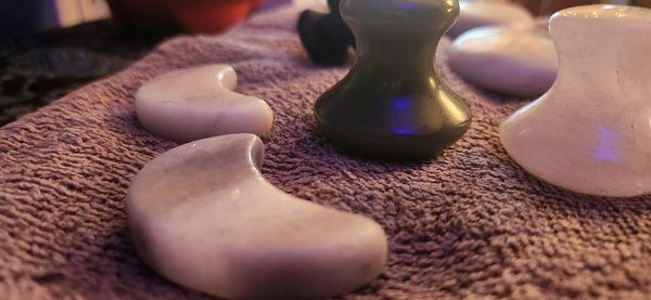 Cold Stone Face massage is great for sinus relief and migraine relief. Aromatherapy is always complimentary.