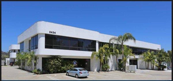 Front of the office building from Auto Park Way.