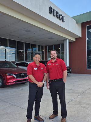 Matt and Trent, our go to guys at Berge Mazda!