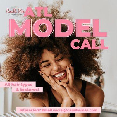 One of your favorite products is doing a model call. Send them an email NOW!