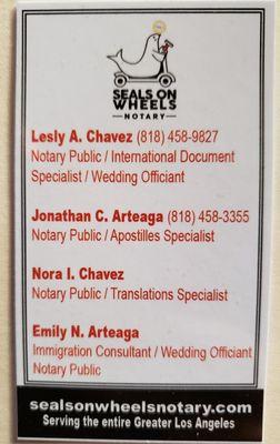 Seals On Wheels Mobile Notary