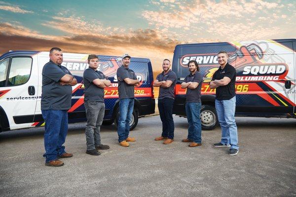 Our team of Lead technicians with the owner of our company