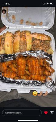 Salmon sliders & catfish nuggets