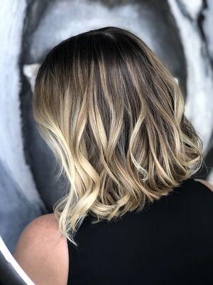 Balayage and hair cut