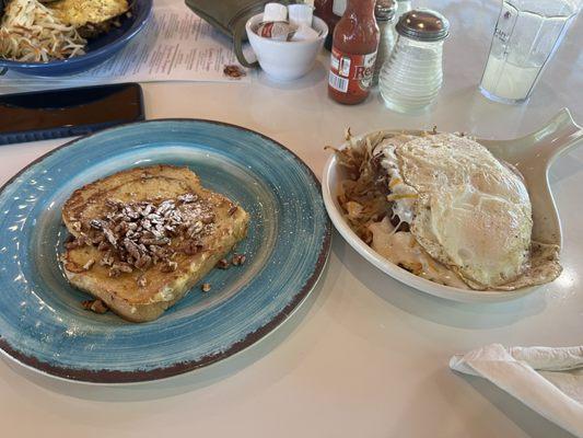 French toast. Eggs and Bacon