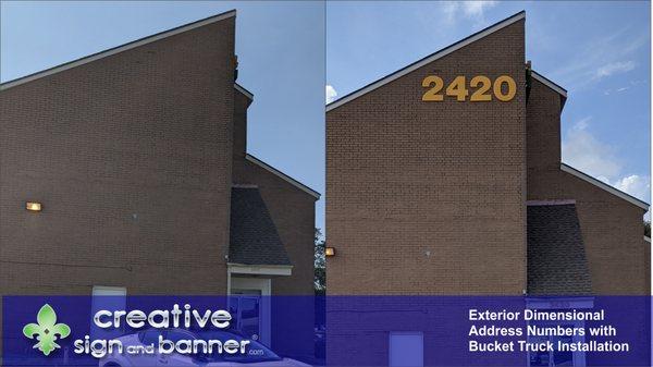 Outdoor Building Sign by Creative Sign and Banner.
