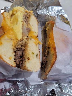 steak egg and cheese