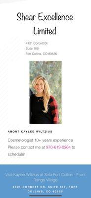 Kaylee Wiltzius - Sola Salon Studios
