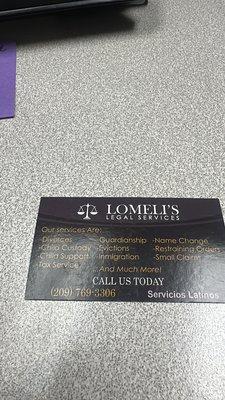 Marbella Quintero Prados legal services cards.
