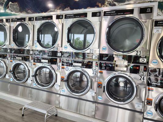 Stack washer and dryers. No chasing around for dryers they are conveniently on top.
