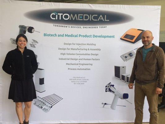 Cito Medical's founders preparing for an event.