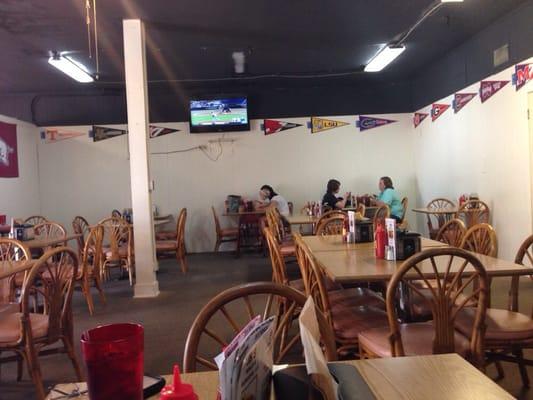 This is the inside of the restaurant. Nice quiet place with good food.