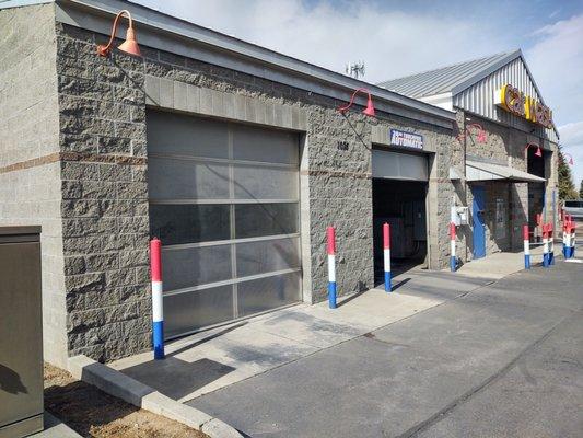 We are working on face-lift for the building and Touchfree automatics BUT, we are still open in the other bays.