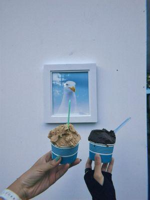 Coffee (left) & dark chocolate (right)