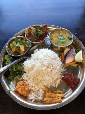 Goat thali - yummmmmm!
