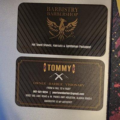 My business card, online booking will be available very soon so for now just call or text 907-521-9234!