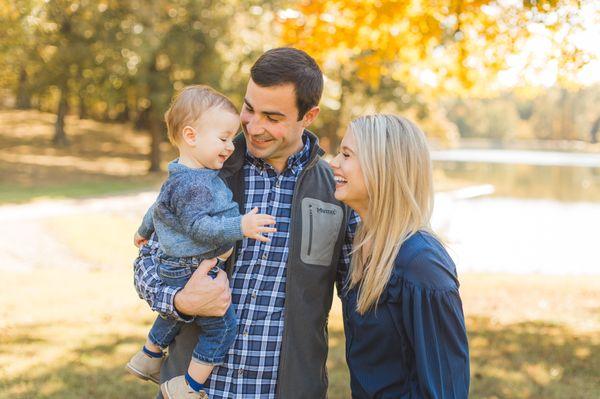 Dr. Andrews with his wife, Shelbi and son.