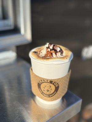Toasted marshmallows hot chocolate
