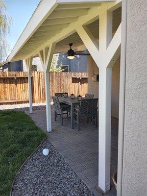 Patio Cover W/ Exterior Ceiling Fan