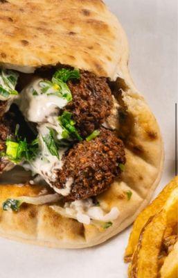 My pita falafel with tahini !!!