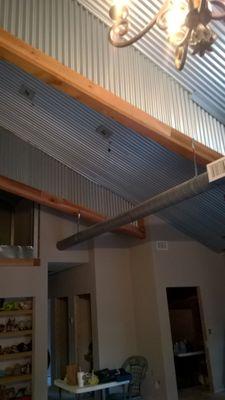 They sheet metalled my ceiling in my home