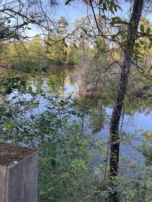 beautiful lake area behind restrooms