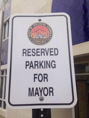This is reserved for me. I'm the new mayor
