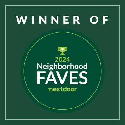 Super excited to be voted a 2024 Neighborhood Fave.