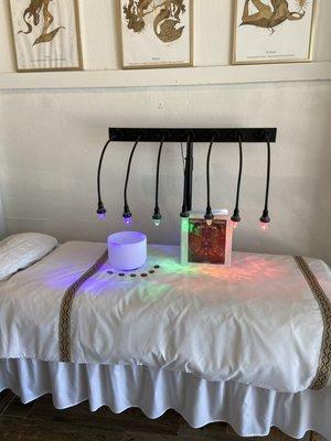 Come and get your chakras balanced with our chakra light therapy!