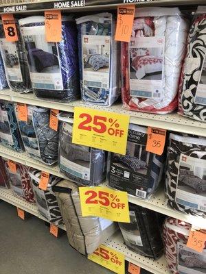 25% off bedding 1/11/18