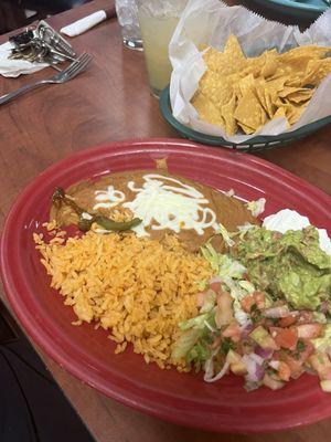 Beans and rice side plate