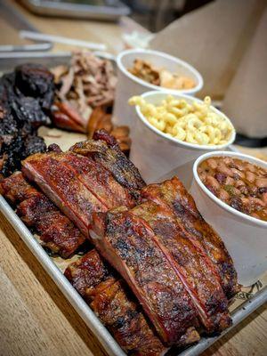 The Big Daddy with an additional half rack of ribs and half a lb of burnt ends