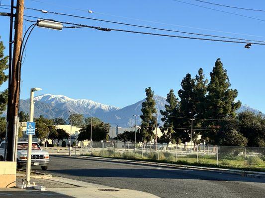 The view of the mountains from the Arco is pretty at least