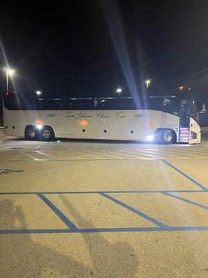 4:45 am, bus loaded with 45 people headed to ski!