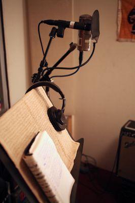 Comfortable vocal booth.