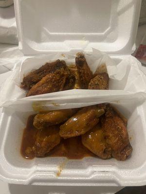 Hot honey gold and hot lemon pepper.