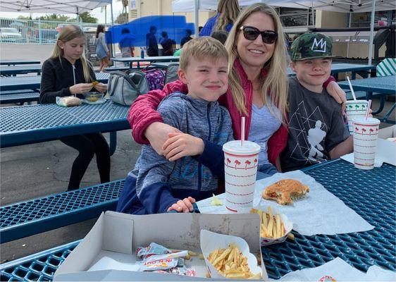 Eating In & Out with my mom and my brother for bring your parent to lunch day.
