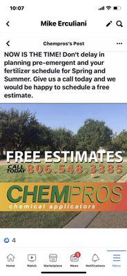 This was an advertisement we did on Facebook this is one of our customers yards