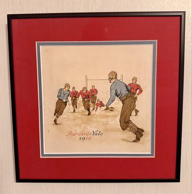 Front cover, menu from the Omni Parker House; Harvard Yale game of 1919.