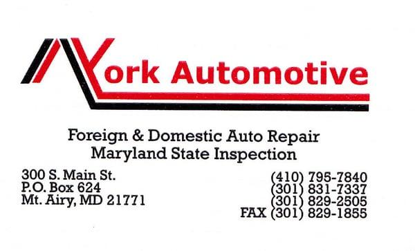 York Automotive Inc