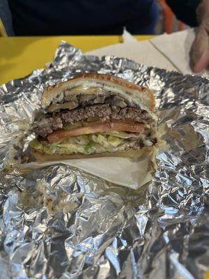 Mushroom Swiss burger