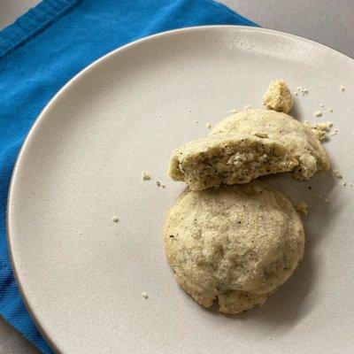 Earl grey sugar cookies.
Full transparency: I took the photo when I got home.