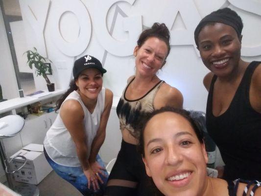 Owner on the left, instructor, my friend and I enjoyed networking and talking with these ladies!!!