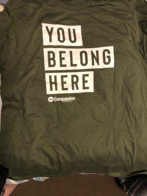 T shirt from compassion church