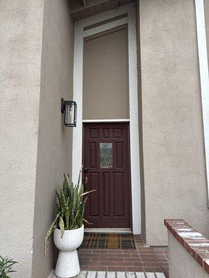 Original exterior door area.