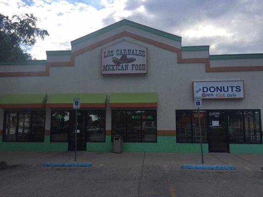 The front off Pueblo BLVD. drive-through on the side