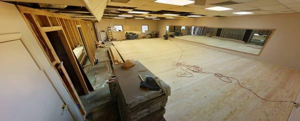 Come by and train w/us.. Updated our school This wood floor is 42ft x 26" facebook.com/obikarateschool